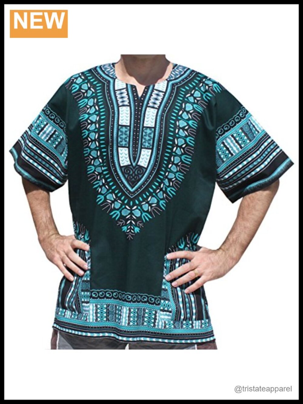 Bright African Dashiki Cotton Plus Size Blouse